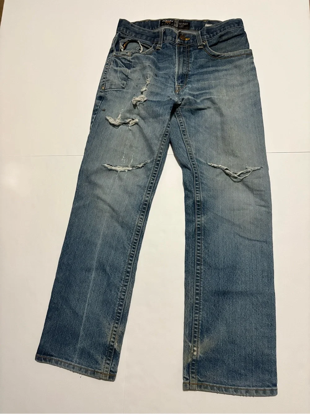 Ariat Rebar M4 Relaxed Boot Cut Jeans Men’s 32x32 Distressed Workwear